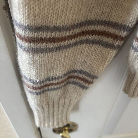 Vintage Centura Mens Grandpa Sweater Shetland Wool Size Large Knit Pullover 90s - Picture 5 of 13